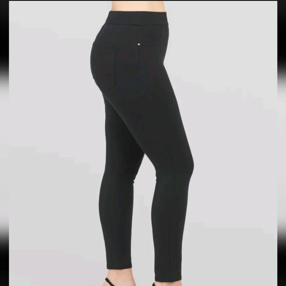 Spanx The Perfect Pant Ankle Pull‎ On Pants Black S/PHigh Rise Pockets Nylon